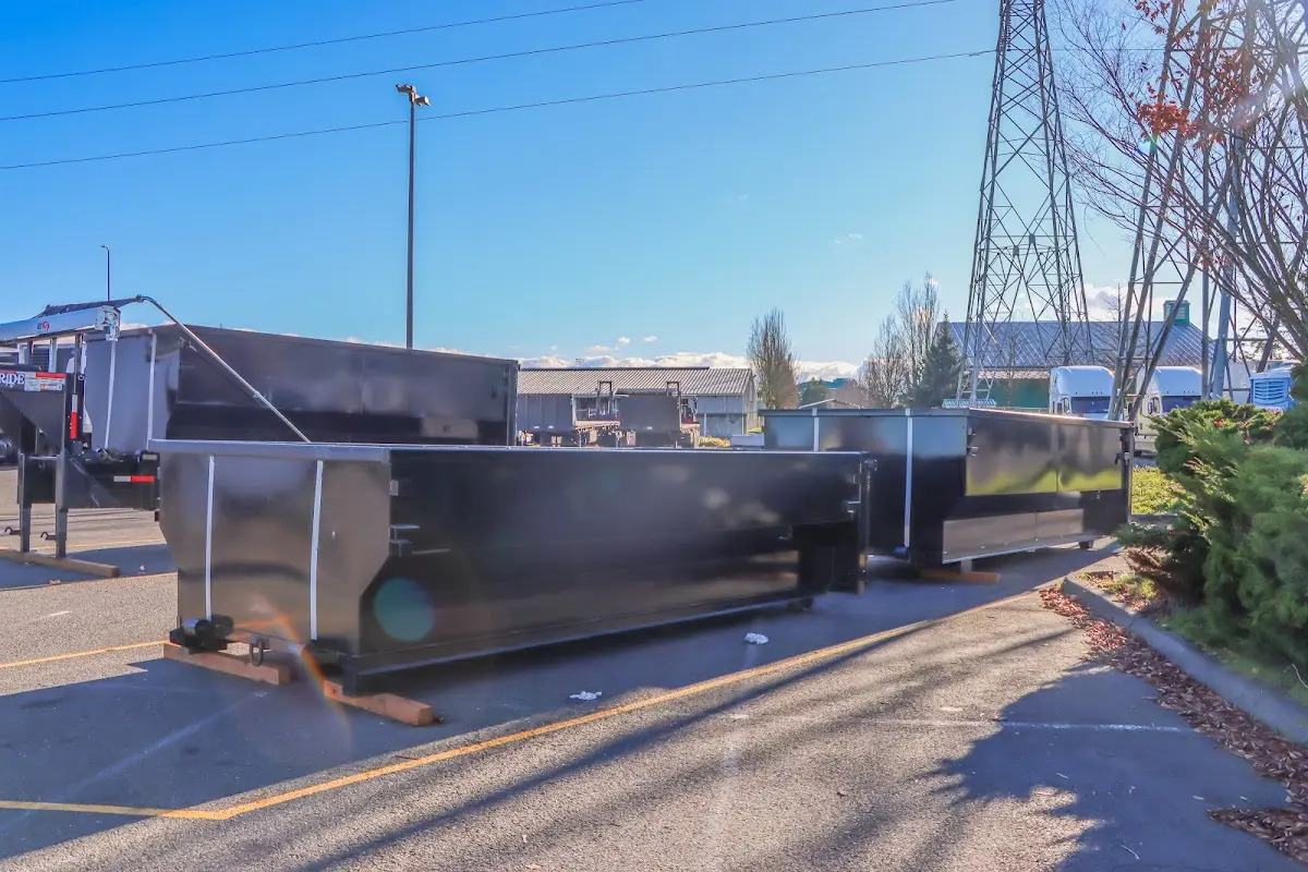 Roll-off dumpster ready for waste disposal at job site for Residential Dumpster Rental in Sappington